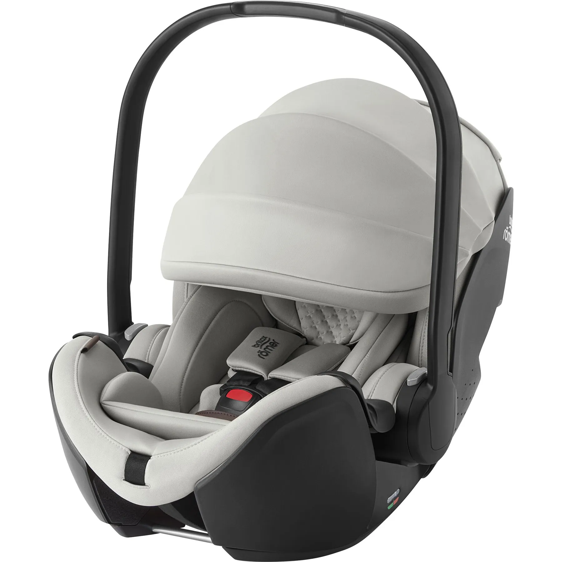 Pachet scaun auto tip scoică pentru copii cu bază ISOFIX inclusă, Britax Römer, reclinabil, 0-15 luni, 40-85 cm, 0-13 kg, BABY-SAFE PRO + husă de vară, Moonbeam - 4