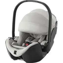 Pachet scaun auto tip scoică pentru copii cu bază ISOFIX inclusă, Britax Römer, reclinabil, 0-15 luni, 40-85 cm, 0-13 kg, BABY-SAFE PRO + husă de vară, Moonbeam - 4