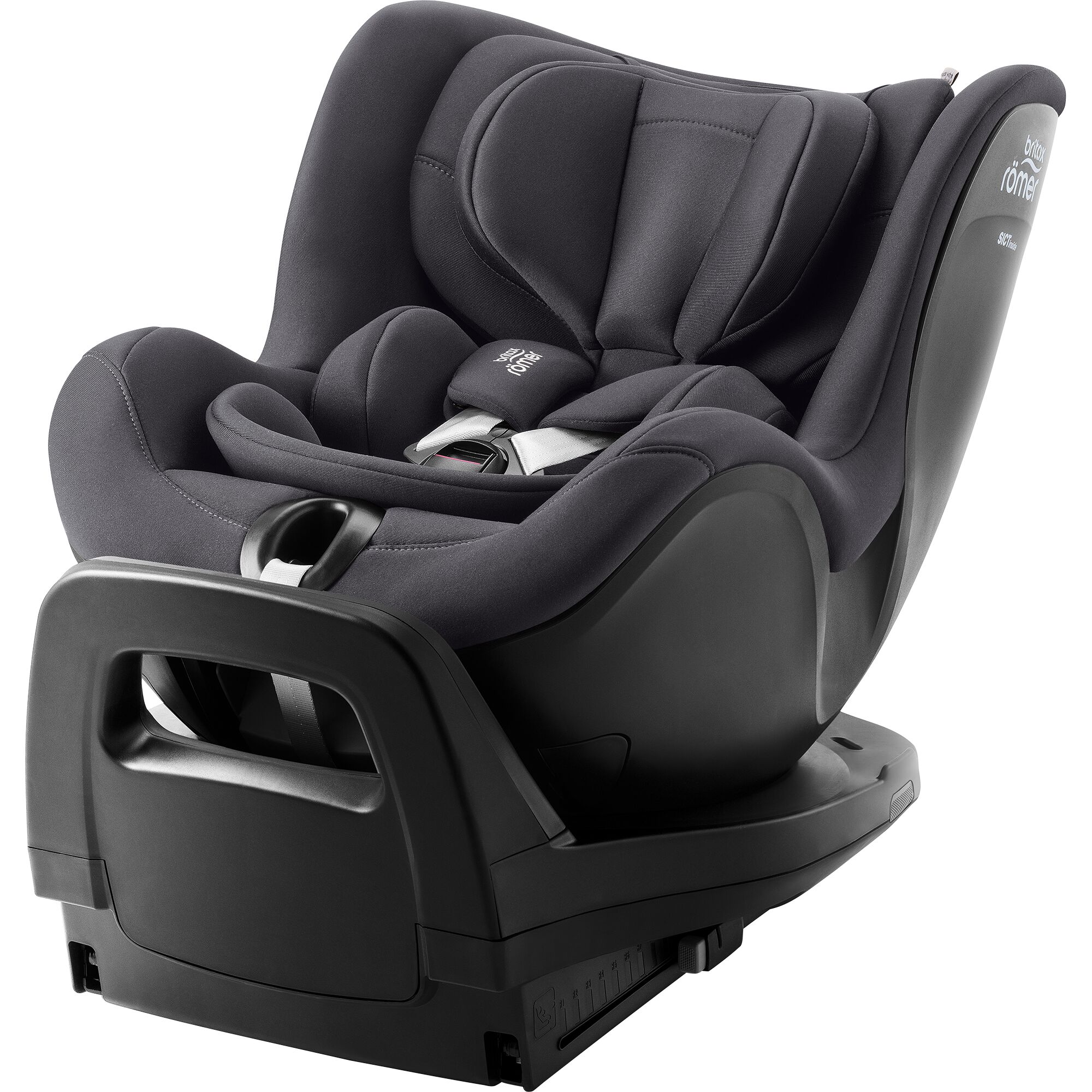 Product Image for Scaun auto pentru copii Britax Römer, rotativ, cu bază ISOFIX, 0 luni-4 ani, 40-105 cm, 0-19 kg, Isofix, DUALFIX PRO, deep grey
