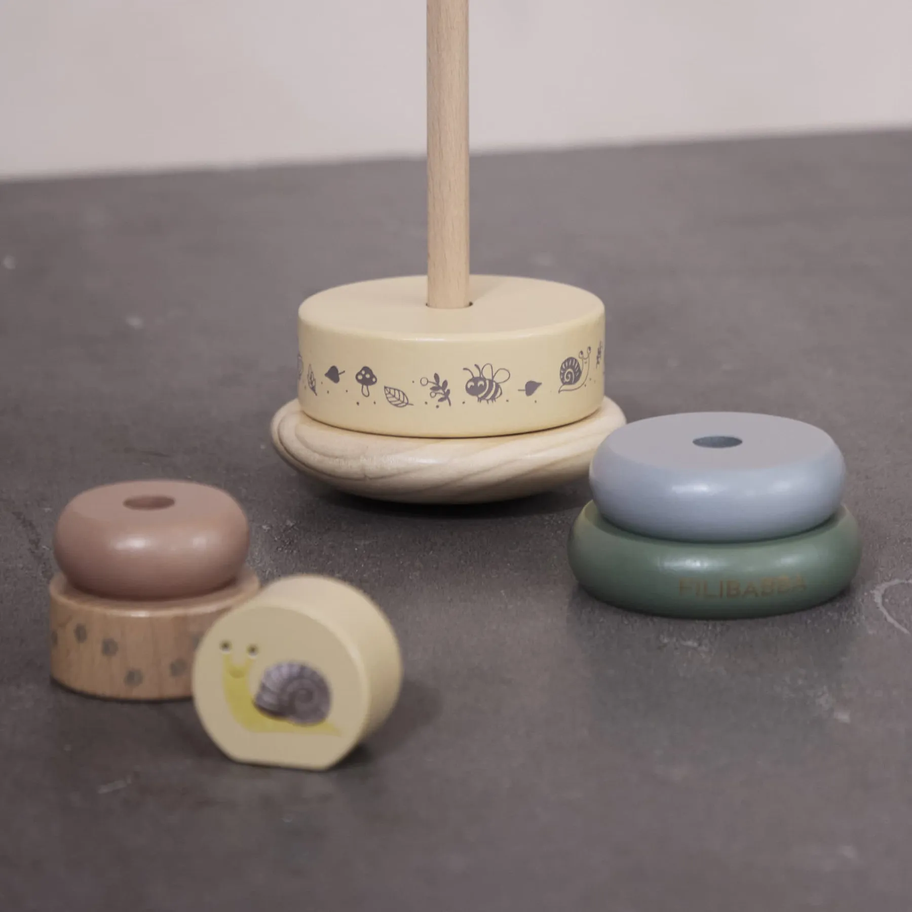 Jucărie din lemn stivuibilă, Filibabba - 3