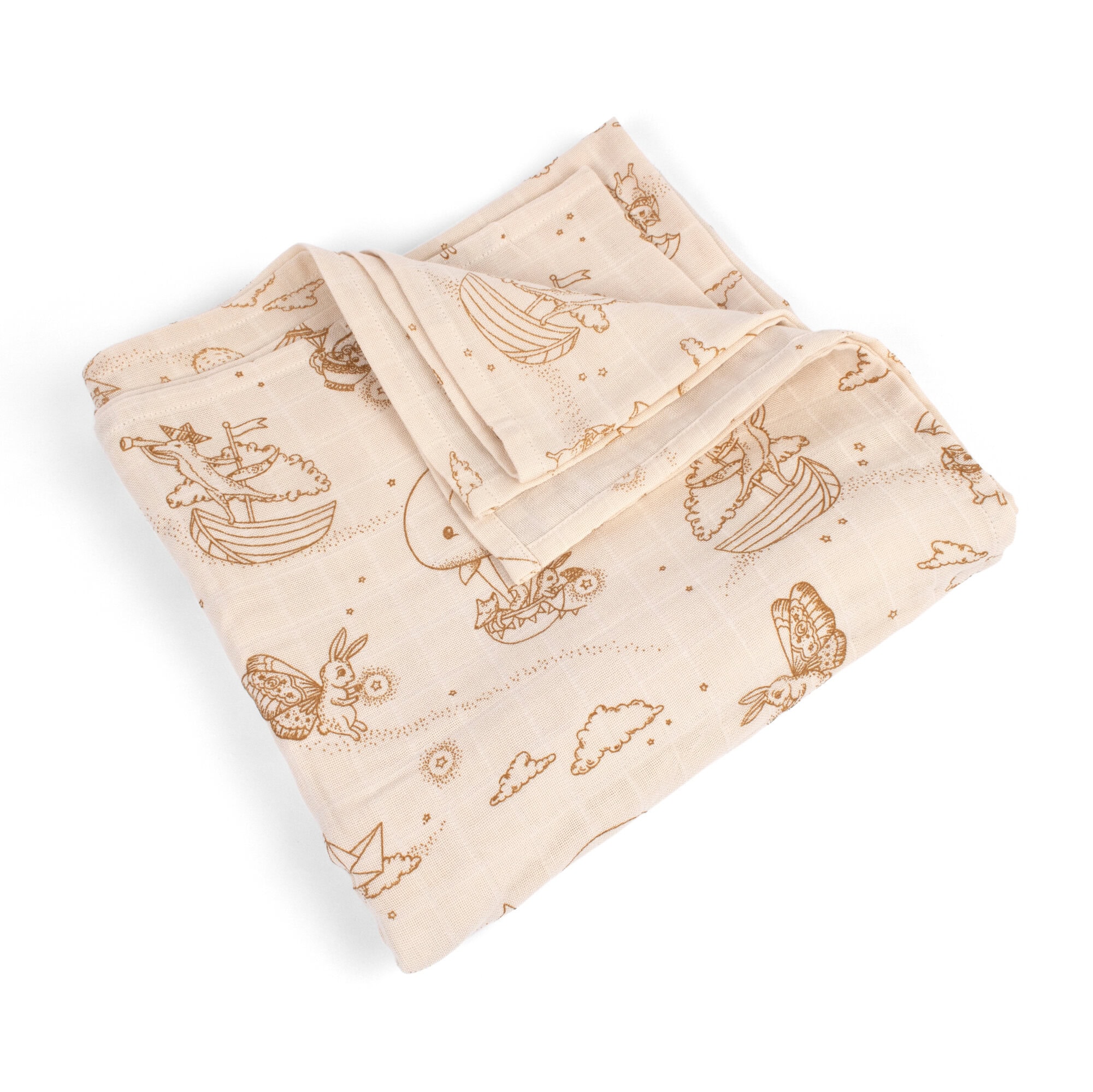 Product Image for Muselină din bumbac organic, 120 x 120 cm, dreamy adventurers