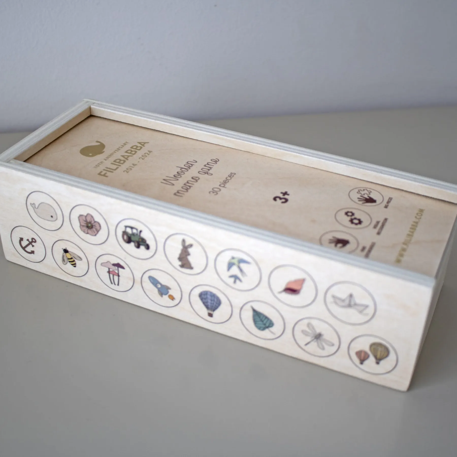 Jucărie din lemn, joc de memorie, Filibabba - 2