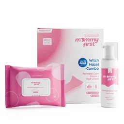 Set tratament postpartum, spumă cu hamamelis și 24 de inserții pentru comprese perineale - 1
