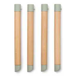Set 4 picioare de lemn scurte, pentru scaunul Ziza - 1