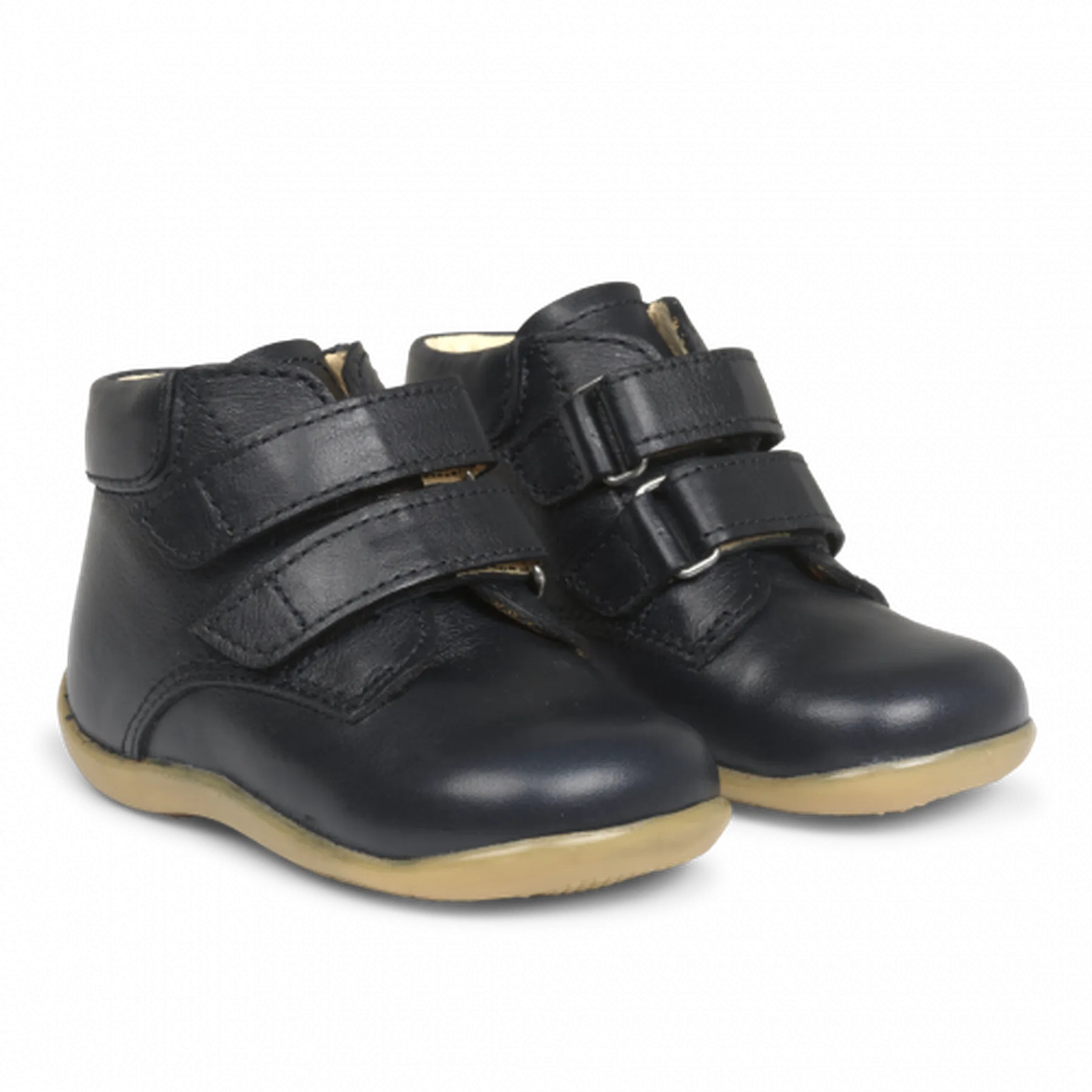 Ghete din piele naturală, cu velcro - 1