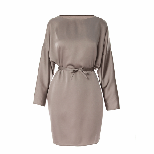 Product Image for Rochie scurtă din material mătăsos, Inna, grey
