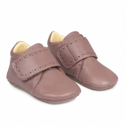 Pantofi de interior, din piele naturală, cu velcro - 1