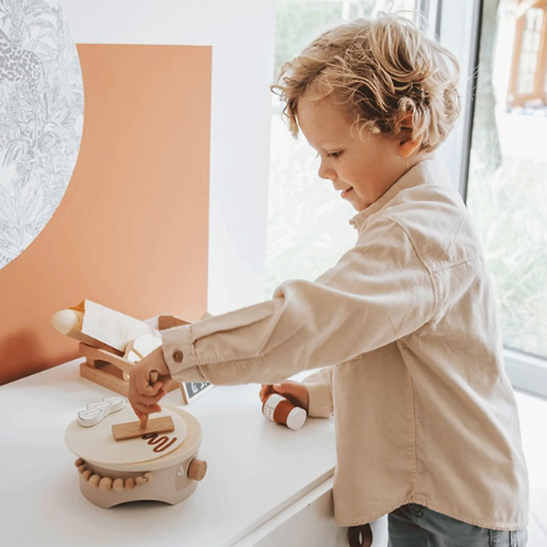 Jucărie din lemn, Aparat pentru clătite - 3