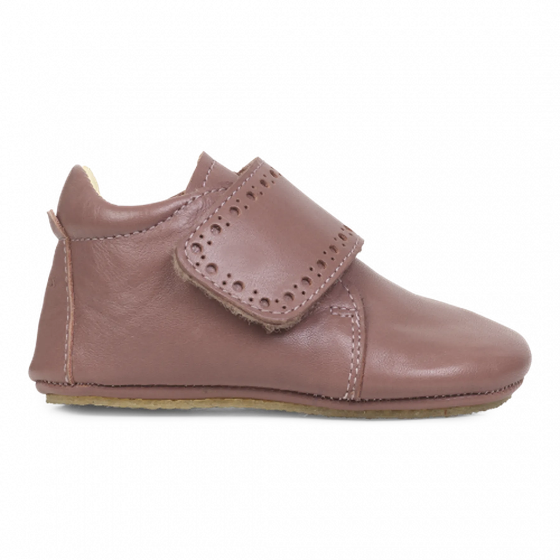 Pantofi de interior, din piele naturală, cu velcro - 2