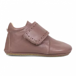 Pantofi de interior, din piele naturală, cu velcro - 2