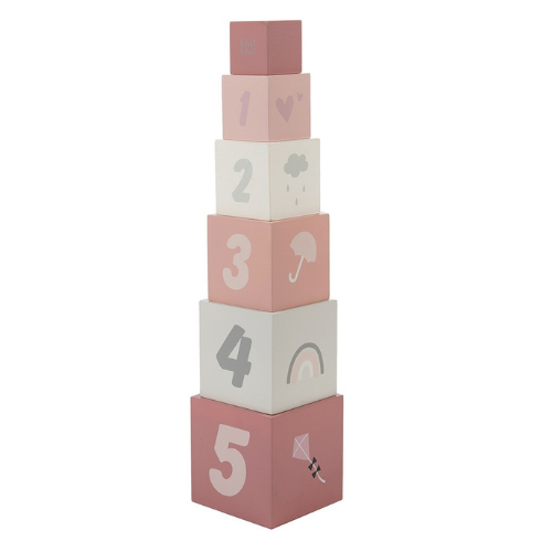 Product Image for Cuburi stivuibile din lemn, pink