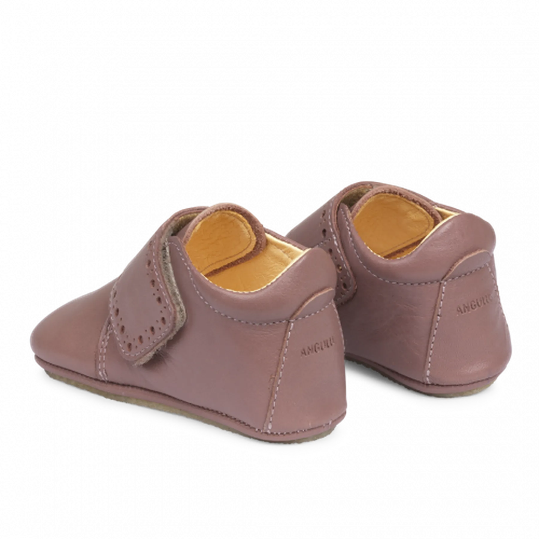 Pantofi de interior, din piele naturală, cu velcro - 3