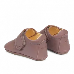 Pantofi de interior, din piele naturală, cu velcro - 3