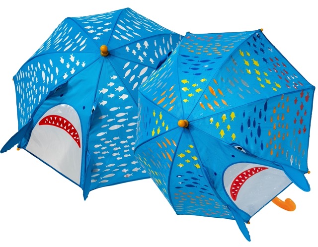 Product Image for Umbrelă pentru copii, 3D, cu culori schimbătoare, shark