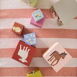 Cuburi stivuibile din carton, 1-10 - 3