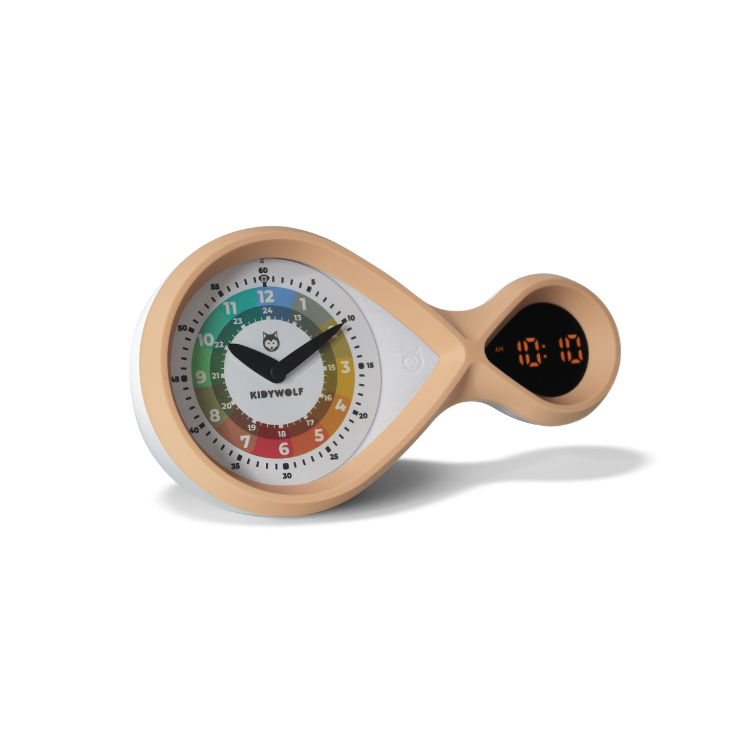 Product Image for Ceas cu alarmă educațional, încărcare USB-C, KIDYALARM, bronze