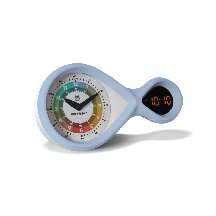 Product Image for Ceas cu alarmă educațional, încărcare USB-C, KIDYALARM, blue