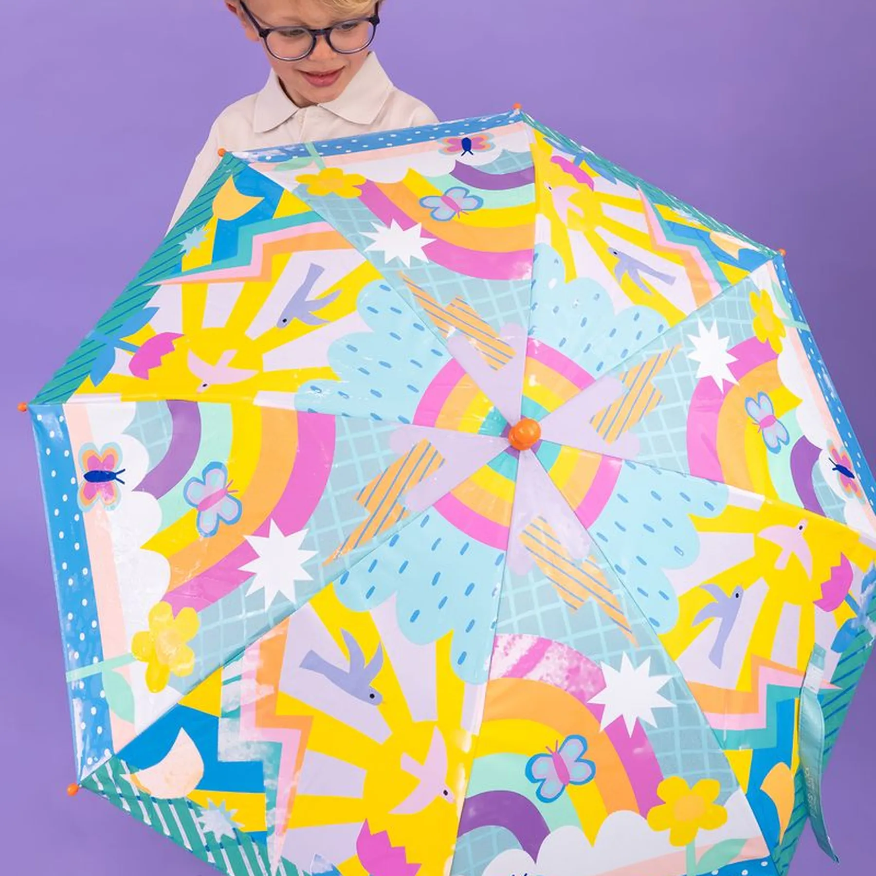 Umbrelă mare pentru copii, cu culori schimbătoare - 4