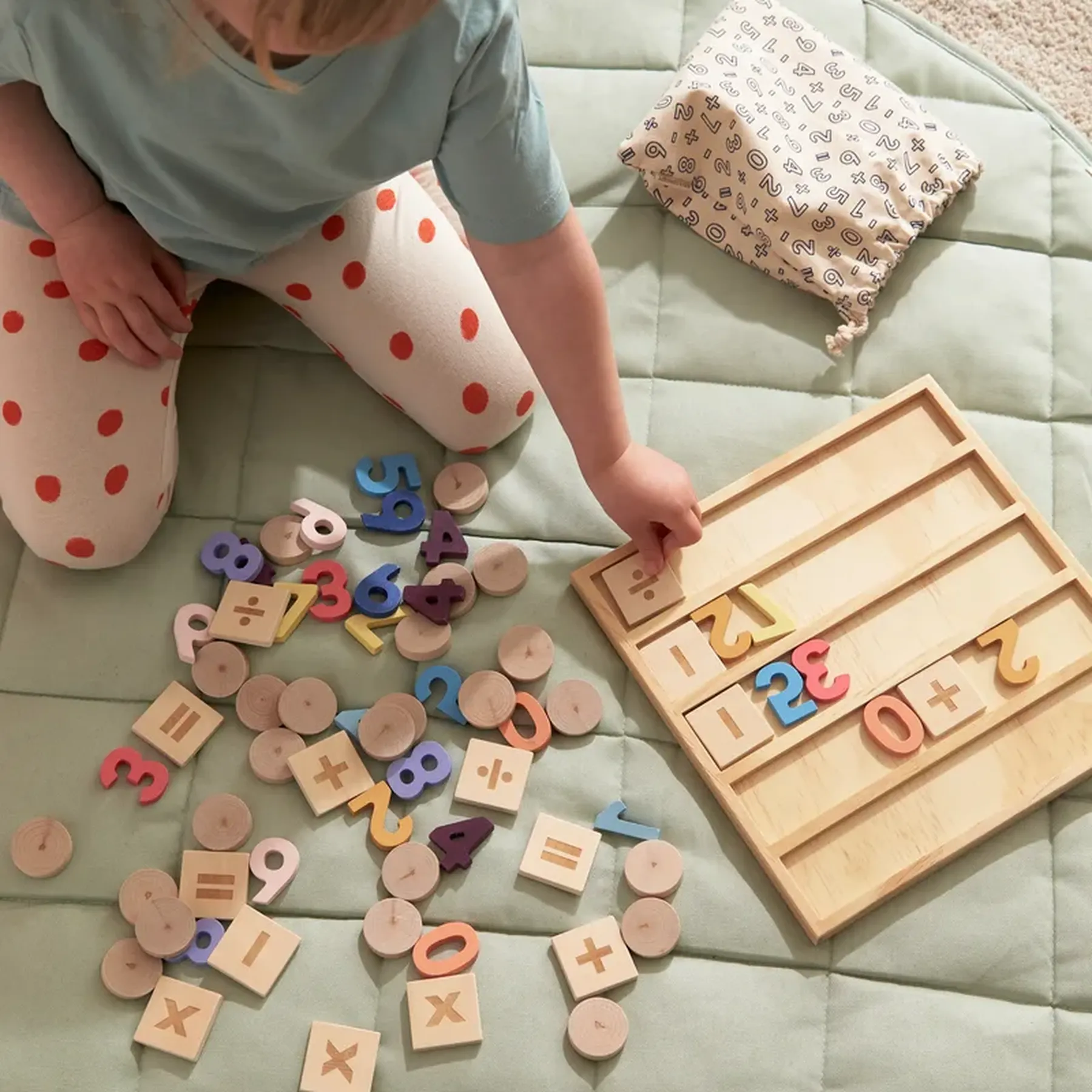 Jucărie din lemn, Tablă pentru calcule matematice - 4