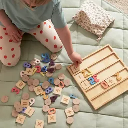 Jucărie din lemn, Tablă pentru calcule matematice - 4