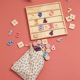 Jucărie din lemn, Tablă pentru calcule matematice - 3