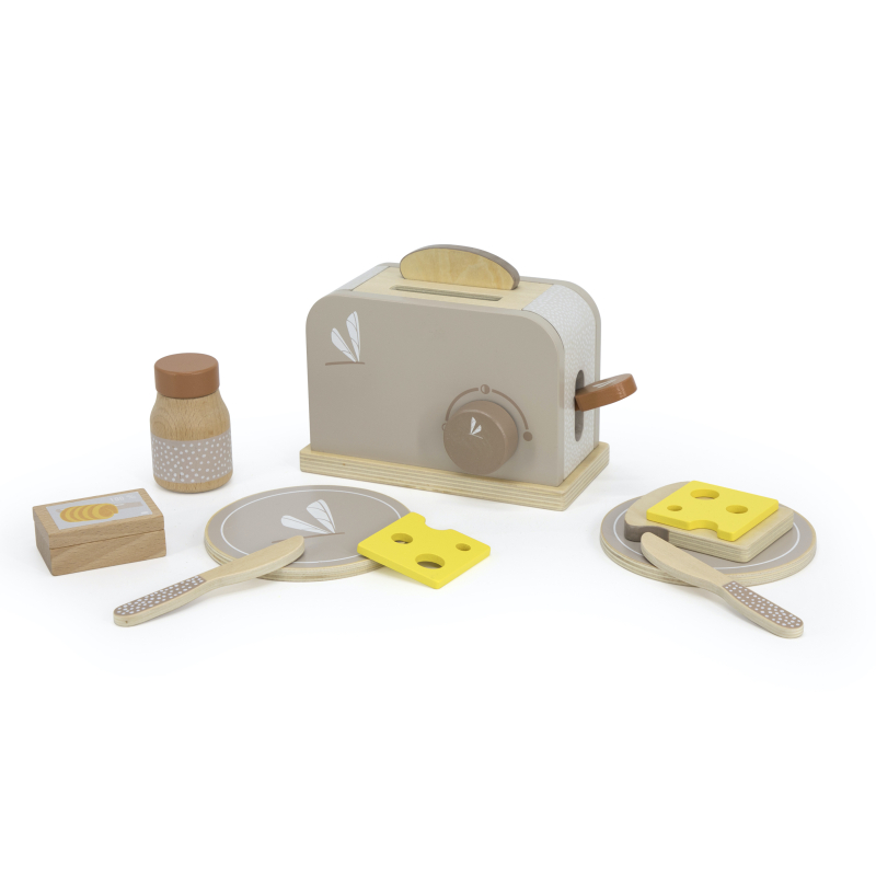 Product Image for Jucărie din lemn, Toaster, nougat