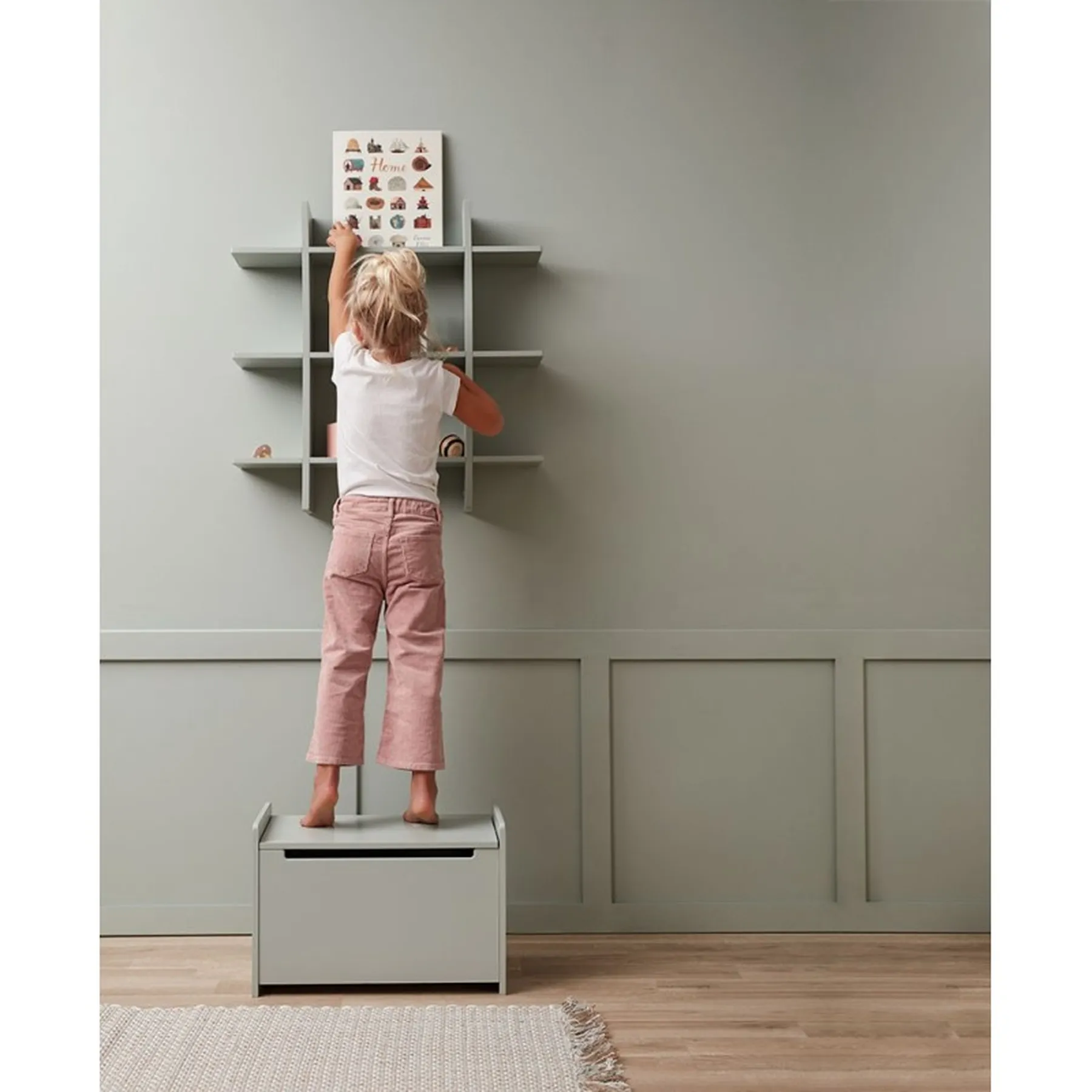 Raft din lemn pentru copii, 3 nivele - 2