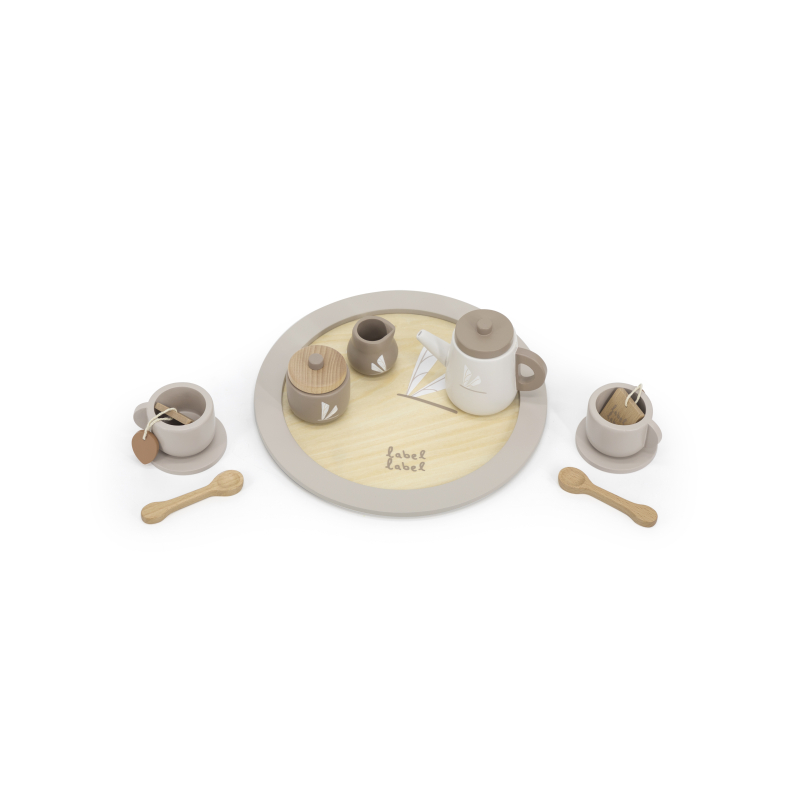Product Image for Jucărie din lemn, Set de ceai, nougat
