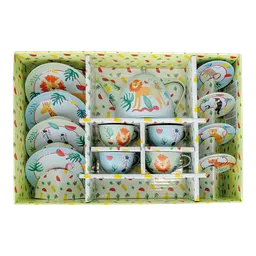 Tin Tea Set, 14 pieces - 5