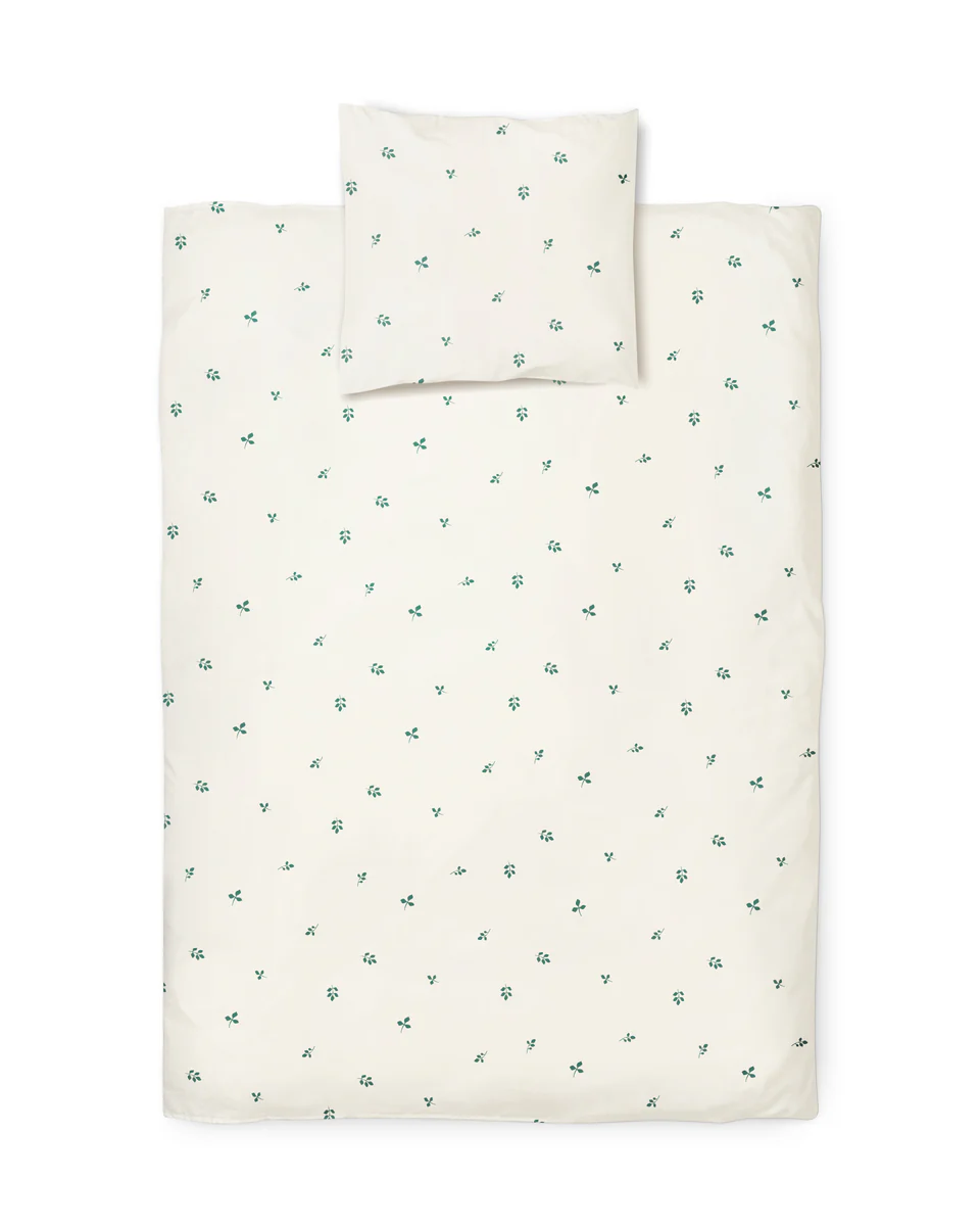 Product Image for Lenjerie de pat din bumbac organic, 100 x 140 cm, leaf