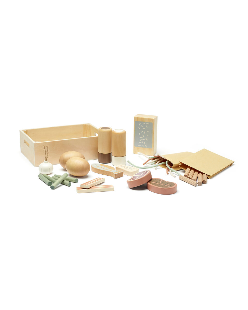 Product Image for Jucărie din lemn, Set alimente bucătărie