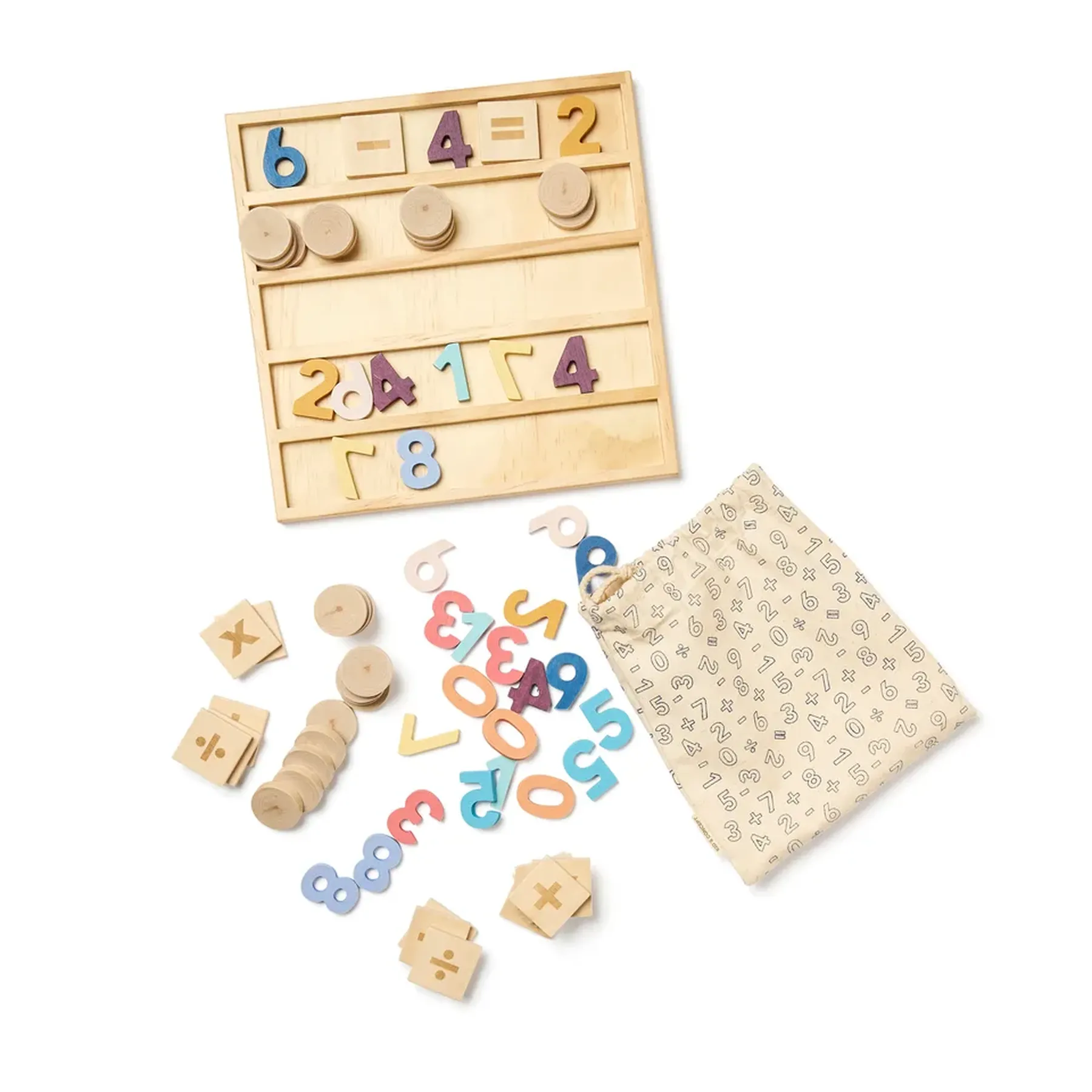 Jucărie din lemn, Tablă pentru calcule matematice - 2