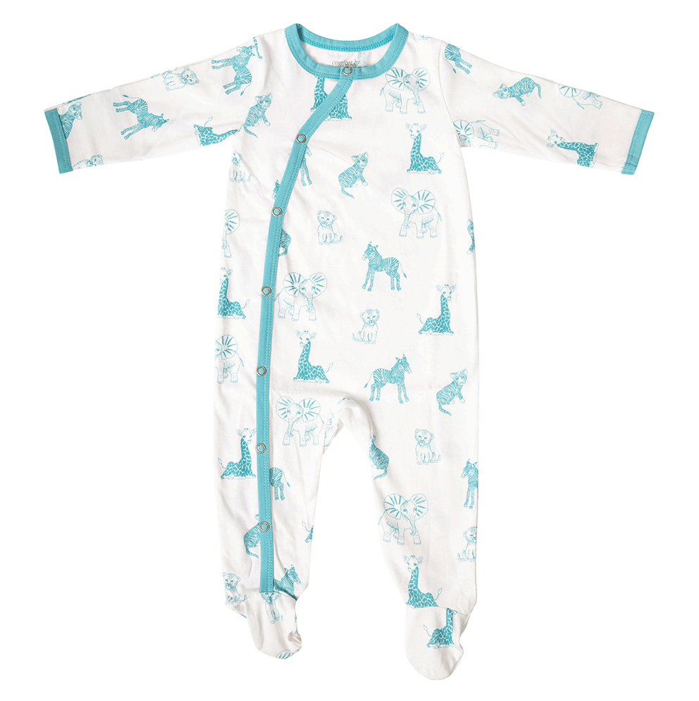 Product Image for Pijama din bumbac organic, jungle blue