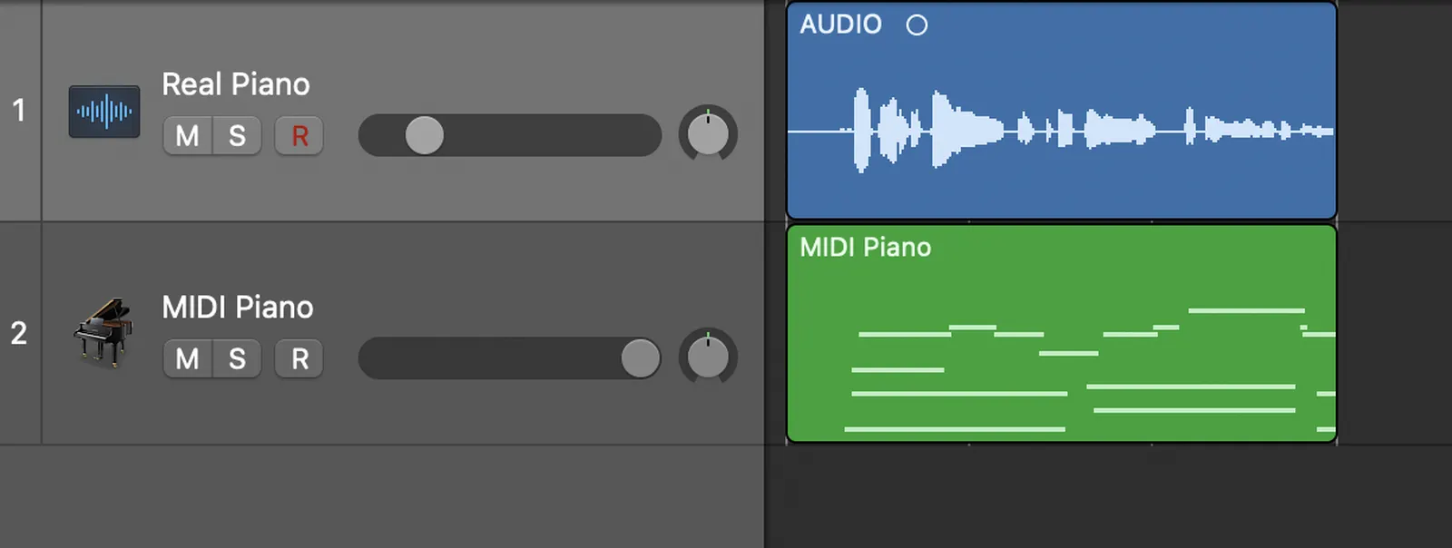 midi piano track how to edit a block