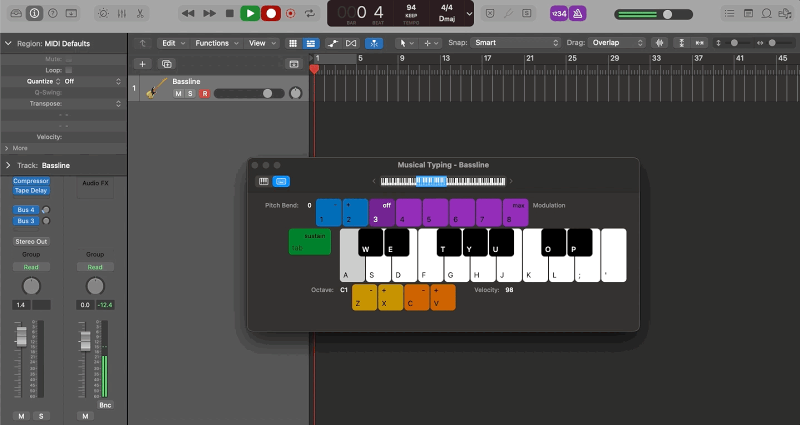 how to start a beat with a bassline