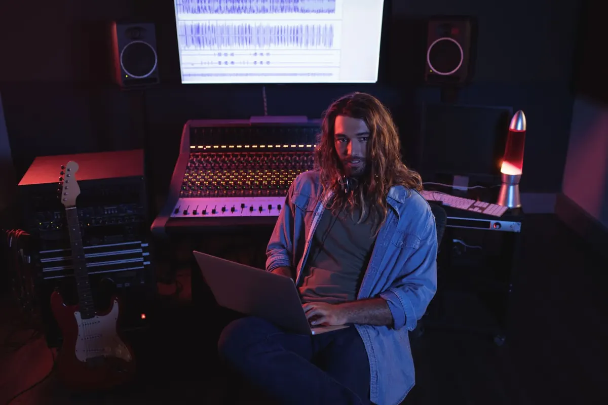 man with laptop