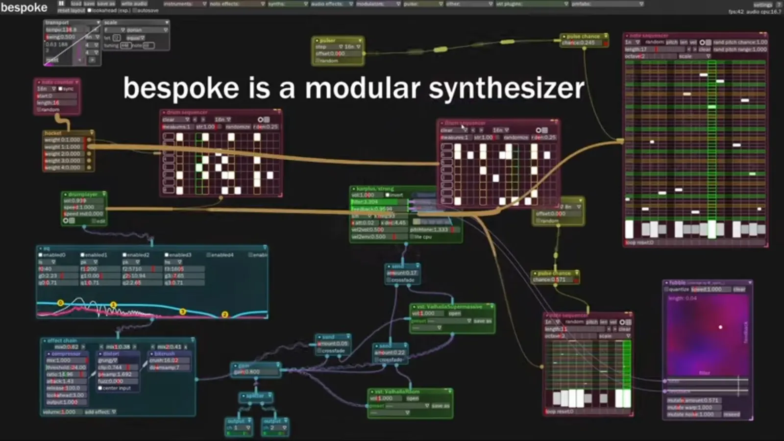 bespoke synth free daw music production