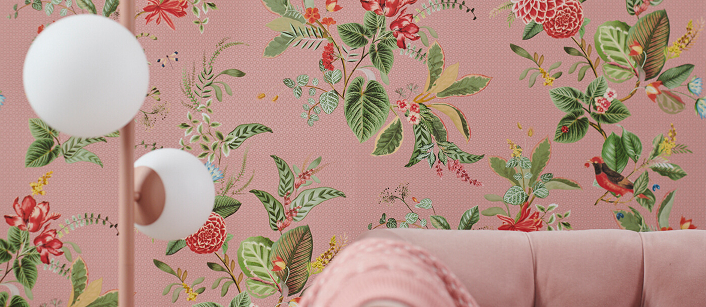 behang-floris-roze