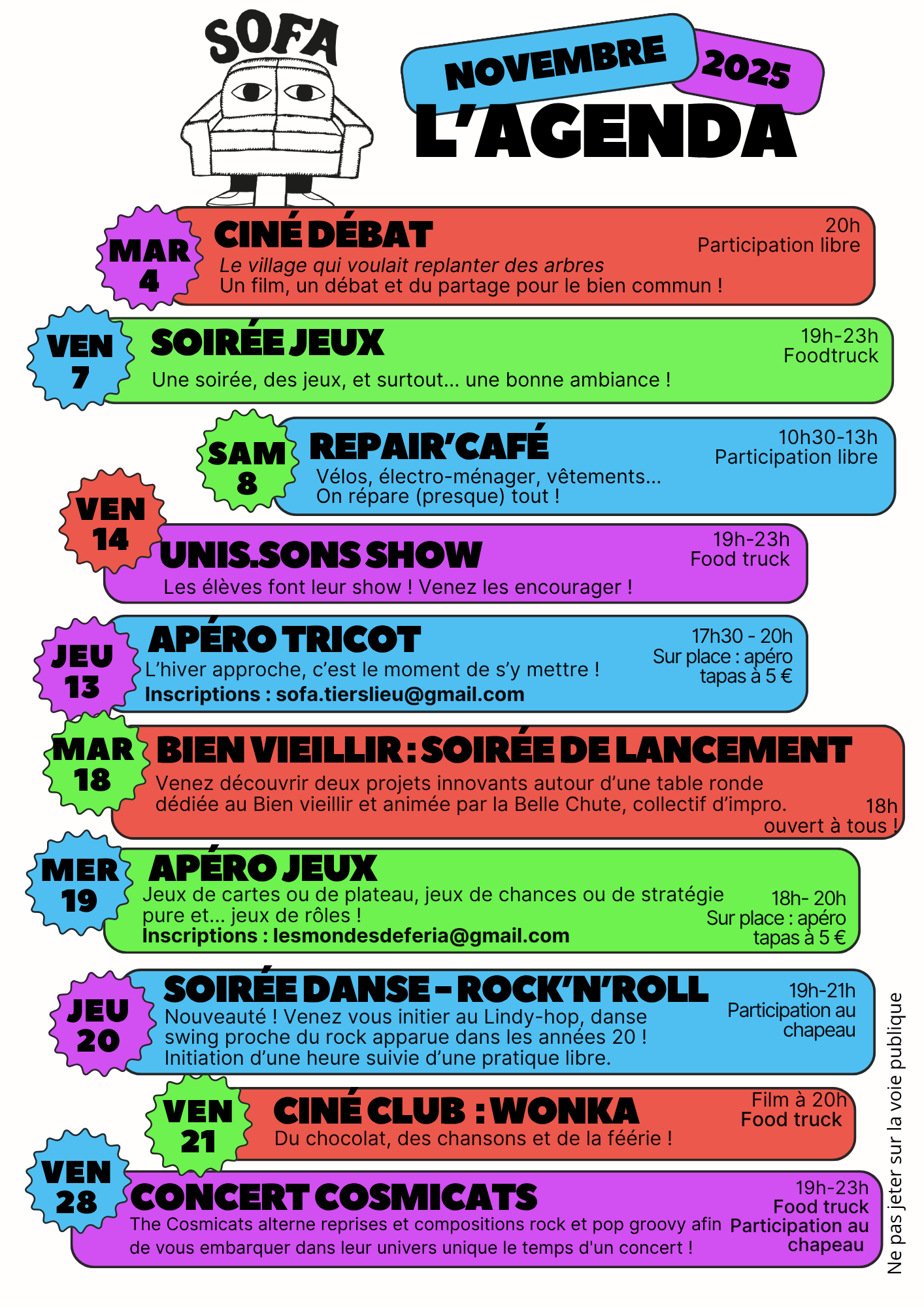 Programmation novembre