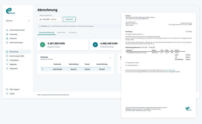 enox-share-rechnungsuebersicht