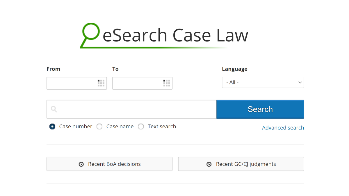 Enhancements to eSearch Case Law - EUIPO