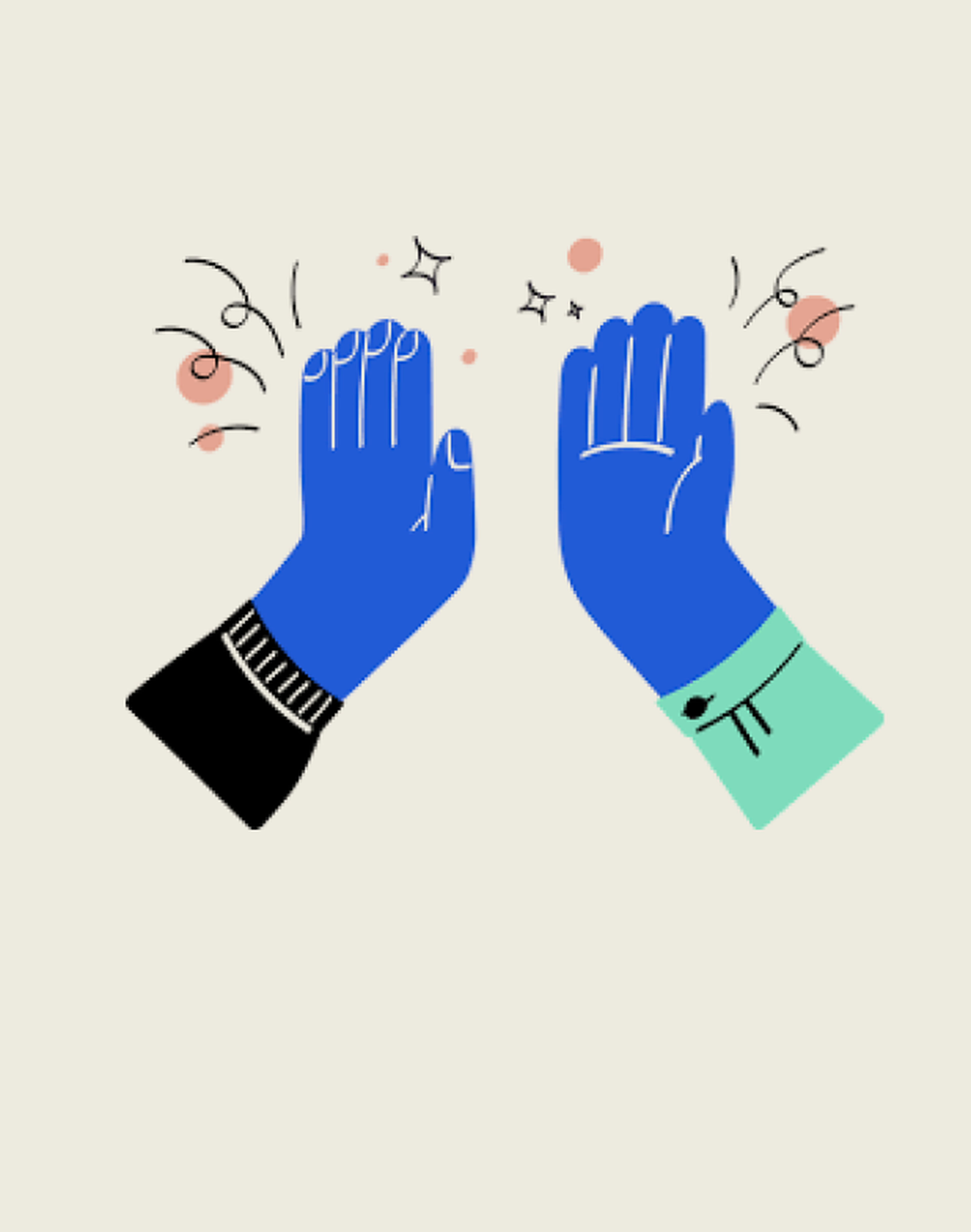 High Five Illustration