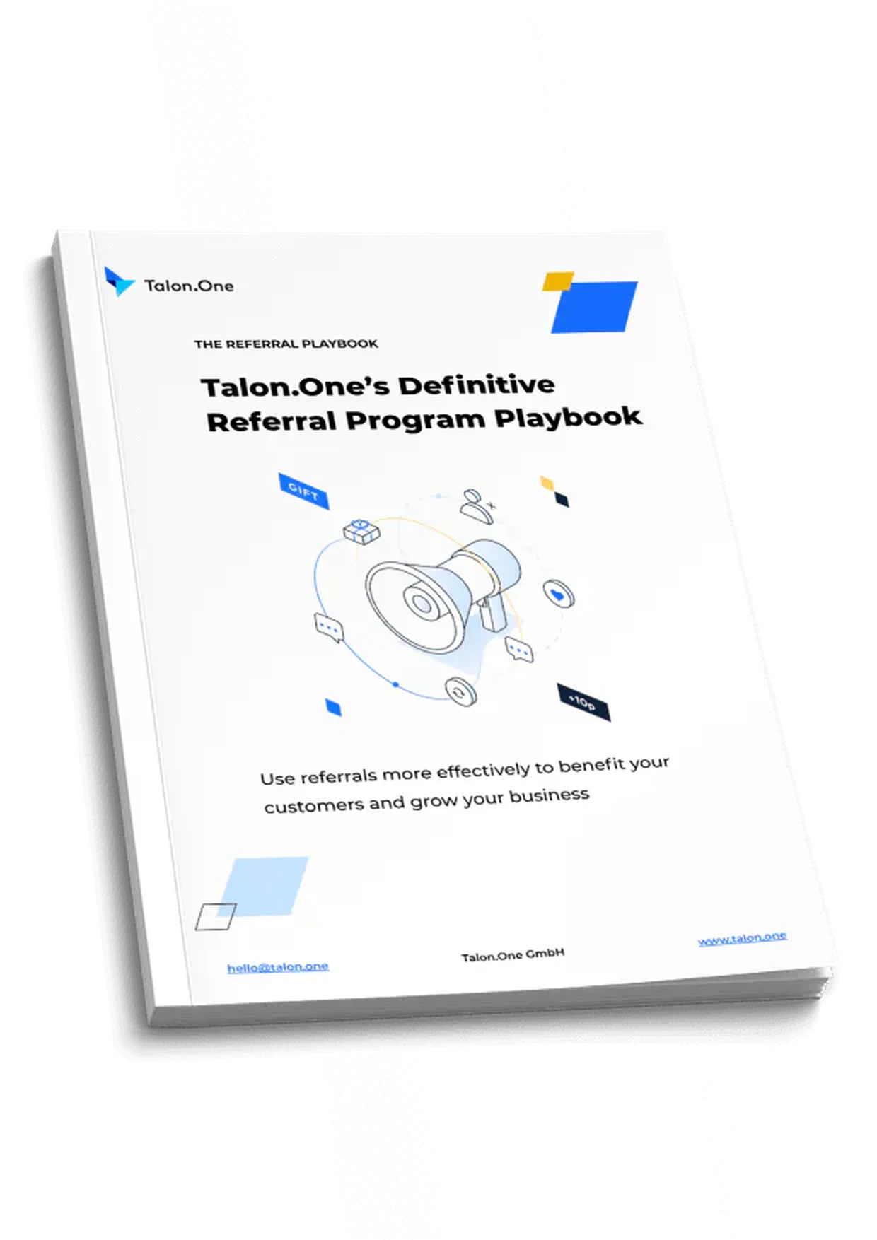 Illustrated cover of Talon.One's Definitive Referral Program Playbook