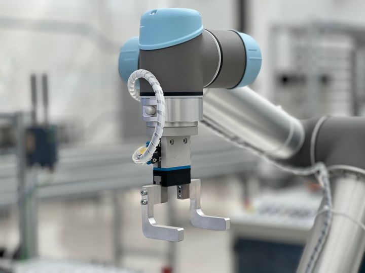 Collaborative robot gripper close up