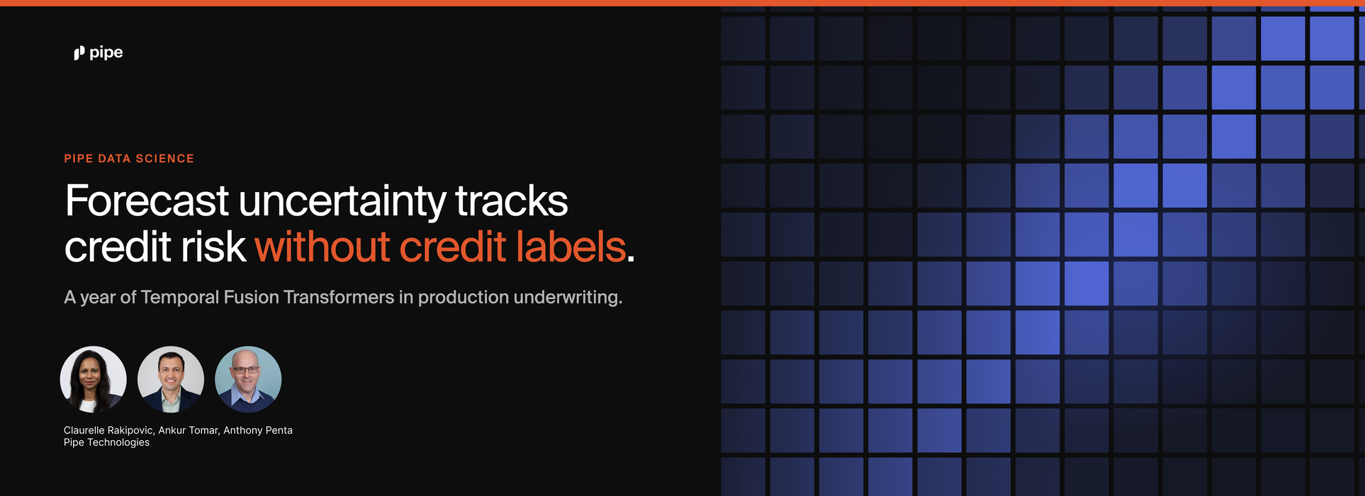 Forecast uncertainty tracks risk without credit labels