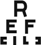 Stilisierter Text in Form des Eiffelturms, mit dem Buchstaben „R“ an der Spitze, der zusammen mit „E“, „F“, „E“, „I“, „L“ darunter eine dreieckige Form bildet.