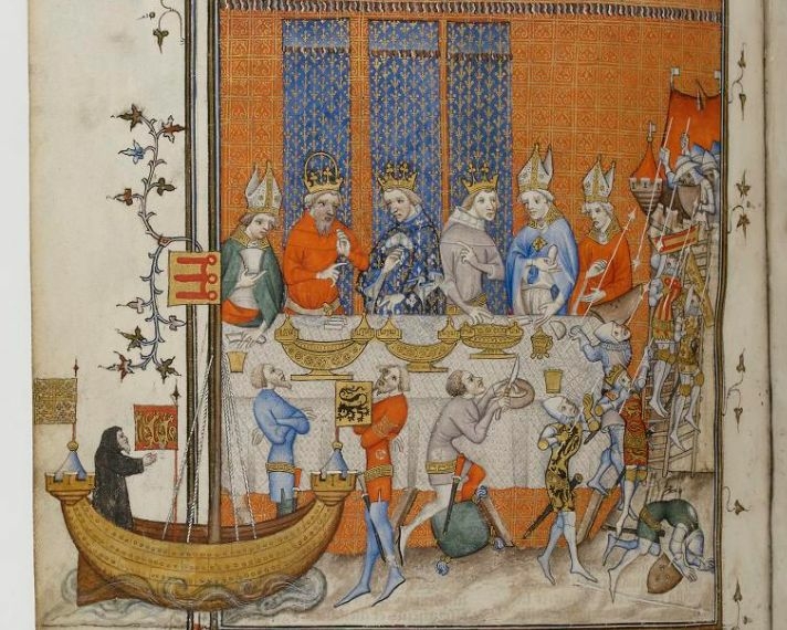Grandes chroniques de France - Banquet de Charles V 1379