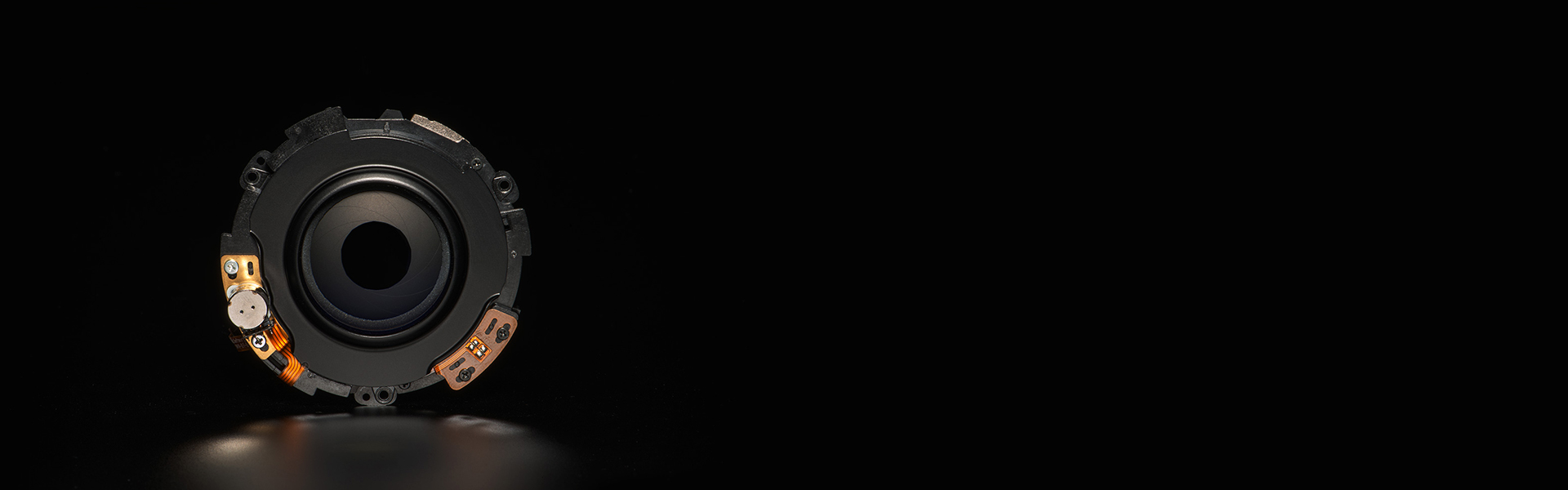 Nahaufnahme einer Kamerablendenbaugruppe