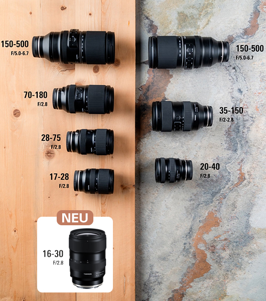 Übersicht der verschiedenen Tamron Objektive und Brennweiten