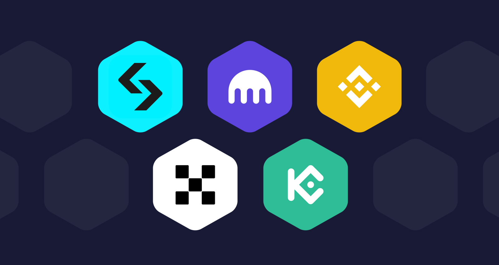 Logos of crypto trading platforms